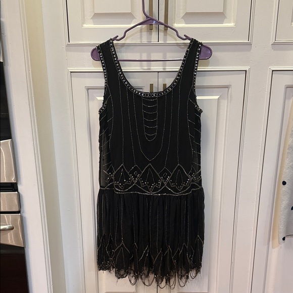 Romeo & Juliet Couture Black Beaded Dress NWT - Picture 3 of 10